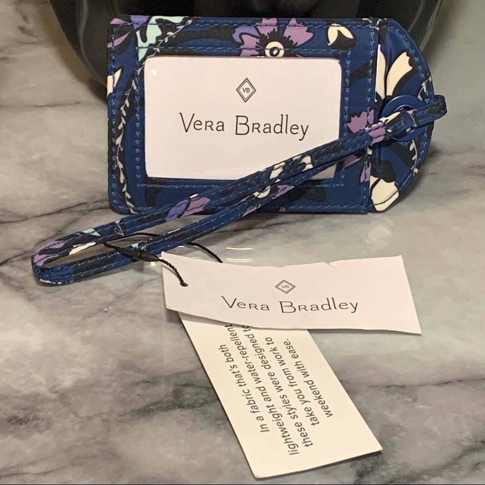 Vera Bradley Luggage Tag in Signature Recycled Cotton - Fleur Medallion NWT $19